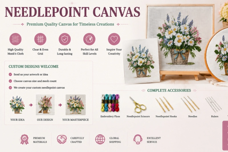 44 Needlepoint Canvas & DIY